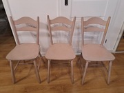 Krzesła drewniane, sosnowe malowane