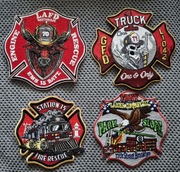 Zestaw 4 naszywka Straż  Pożarna  USA Bardzo rzadkie