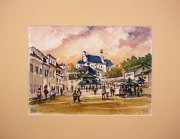 Kazimierz Dolny nad Wisłą AKWARELA 24x30 cm