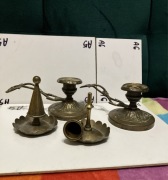 kaganki i zagaszacze do swieczek mosiezne stare