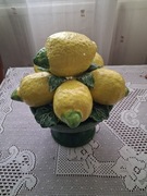 DEKORACYJNY KOSZ CYTRYN Z CERAMIKI