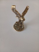 Figurka metalowa mosiądz Ptak Sowa wysokość 4,5 cm szerokość 3 cm 