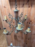 Żyrandol stary, antyczny, mosiężny