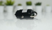 Podswietlany dwuportowy Mini USB, ładowarka samochodowa