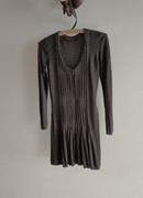 Szara bawełniana sukienka z dzianiny Comptoir des Cotonniers M