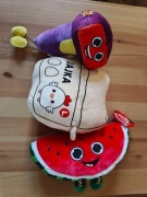 3 sztuki Biedroniaków, skaner, arbuz i jajka