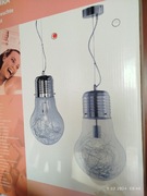 2 Lampy wiszące w kształcie dużej żarówki 