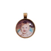 Zawieszka medalion do bukietu ślubnego ze zdjęciem 25mm