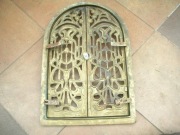 Drzwi,drzwiczki mosiężne do kominka secesyjne 