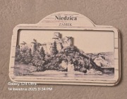 Magnes na lodówkę drewniany NIDZICA Zamek. 3D