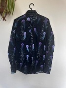 Koszula Guide London Premium, czarna w meduzy, bawełna stretch