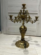 Kandelabr/Świecznik mosiężny masywny