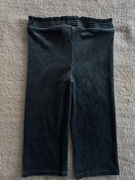 Eleganckie welurowe szare niebieskie spodnie dresowe 92 jak nowe