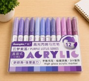 Markery akrylowe 12 szt. odcienie fioletu