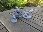 Figurki potworów do D&D - Mantikora, Nothic, Vrock (druk 3D - 12k, 32mm)
