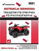 INSTRUKCJA SERWISOWA HONDA TRX 420 RANCHER 2021r SERWISOWKA NAPRAW j.POLSKI
