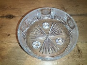 PIĘKNY-ORGINAŁ-ZABYTKOWA MISA Bohemia Crystal-KRYSZTAŁ ozdobny-lata 70 PRL