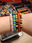 Zestaw 5 bransoletek Heishi kolorowe Y2K lato elastyczne