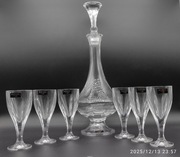 Zestaw karafka kryształowa BOHEMIA QUEEN 6+1 z 6 kieliszkami