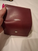 Portfel damski oryginalny Calvin Klein, bordowy  kolor 