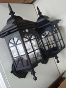 KINKIET SOLARNY RETRO X2 Ozdobny Czujnik Ruchu i Zmierzchu Lampa Elewacyjna