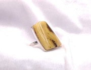 Pierścionek - Srebro i Bursztyn