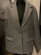 ZARA żakiet marynarka wdzianko narzutka oversize duża szary melanż