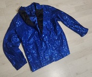 strój disco estradowa marynarka cekiny lata 70 frak 361