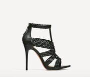 Czarne szpilki Zara rozmiar 36 rzymianki gladiatorki wysokie sandałki