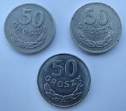 Zestaw 6 szt monet z PRL 50 gr groszy z 1949 1 zł, 2 złote - ŁADNE +GRATIS