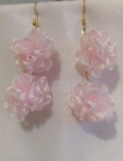 Kolczyki boho pudrowy róż 