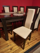 8 krzeseł skóra naturalna 