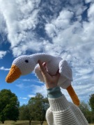 Gęś, gąska maskotka na szydełku 100% handmade