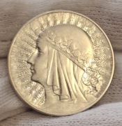 10 zł Głowa Kobiety, Polonia , Babka z 1933 r ze z. m. -  ładna moneta 