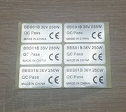 Naklejka Bafang 250w 36v BBS01, BBs02, BBSHD
