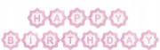 Baner na Urodziny dla Dziewczynki Różowy Brokatowy Napis Happy Birthday