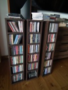 Szafka, regał na CD,Blu-Ray, DVD, brąz -3 sztuki ,92/20/17cm,Wrocław, tanio