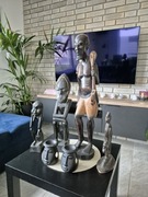 Figurki afrykańskie z drewna + lampiony - dekoracja, rękodzieło