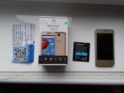 Smartfon MyPhone Pocket Gold w kartoniku, bardzo ładny stan, biały ekran LC