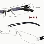 Okulary +4 do czytania wytrzymałe bez ramkowe elastyczne zauszniki PD 62mm