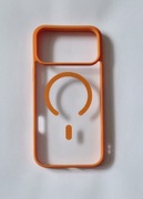 Etui/case przezroczyste z magsafe pomarańczowe iPhone 17 pro max