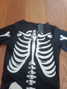 Dziecięcy kostium kościotrup, szkielet H&M, 110/116 używany, stan bdb