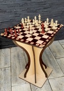 STÓŁ SZACHOWY, SZACHY, SZACHOWNICA, STOLIK, FIGURY