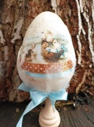 Jajko wielkanocne rękodzieło decoupage dekoracja 
