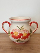 Wazonik amforka ceramiczna kwiaty