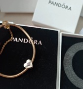 Charms Pandora serce MOM mama cyrkonie srebrna zawieszka do bransoletki 