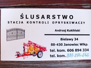 Przeglądy opryskiwaczy rolniczych, naprawa pomp oraz opryskiwaczy.