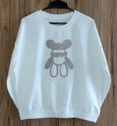 MEGI biała bluza z aplikacją miś