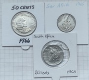 #1702 RPA zestaw 50 20 10 centów 