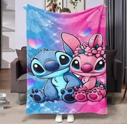 Nowy duży mięciutki bajkowy koc Stitch 150x200